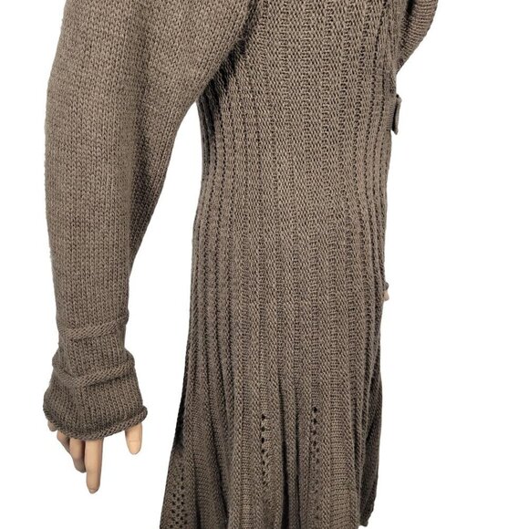 Berretti Women's Made in Italy Wool Blend Long Open Boho Sweater Size Medium - Picture 9 of 16